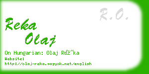 reka olaj business card